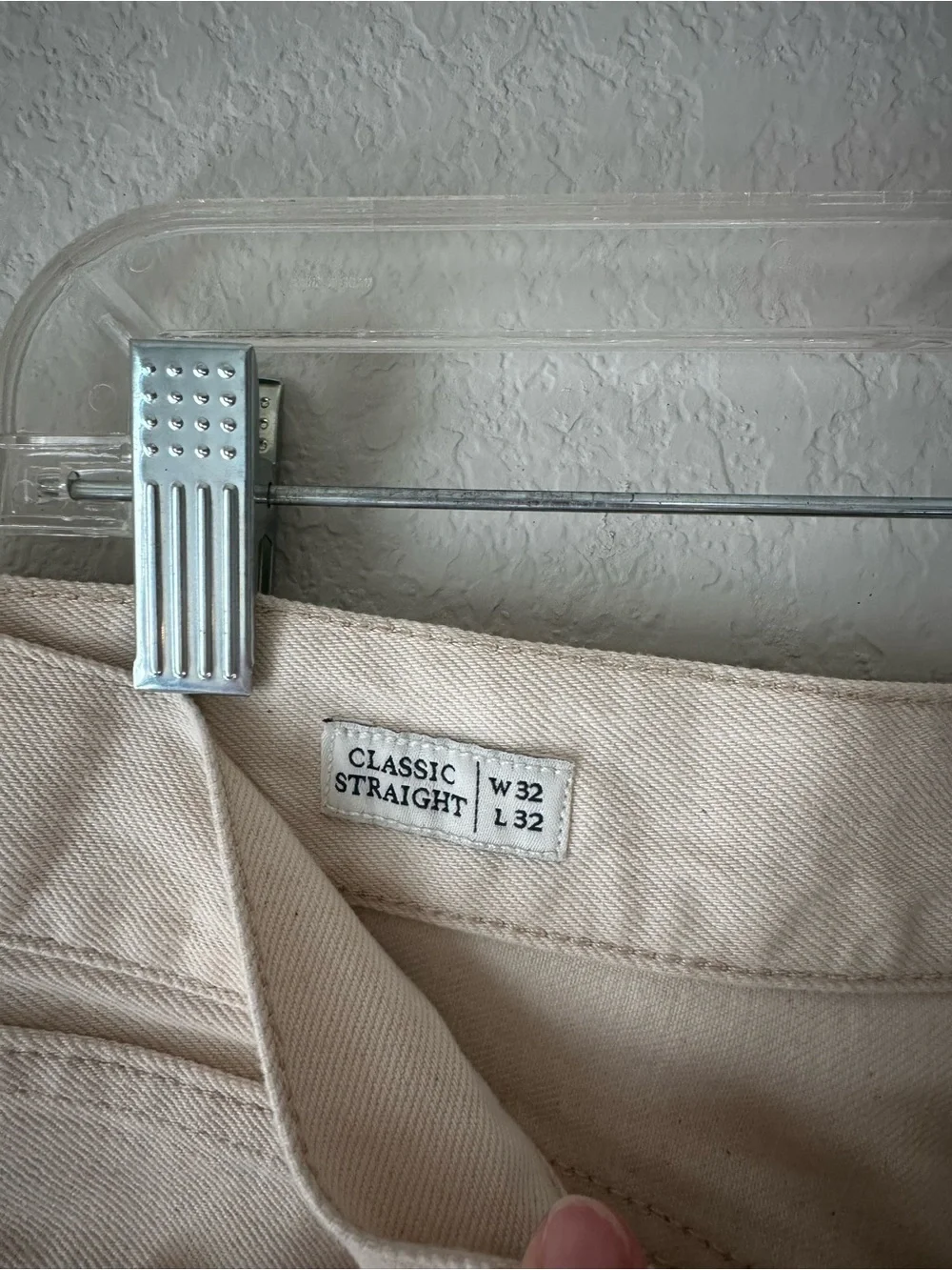 J Crew Men’s Classic Straight Cream White Jeans 100% Cotton size 32x32